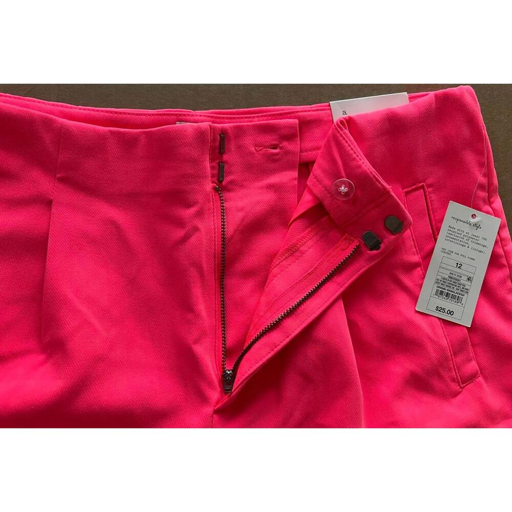 NWT - A New Day Hot Pink High Waisted Shorts - Size 12 - Picture 4 of 6